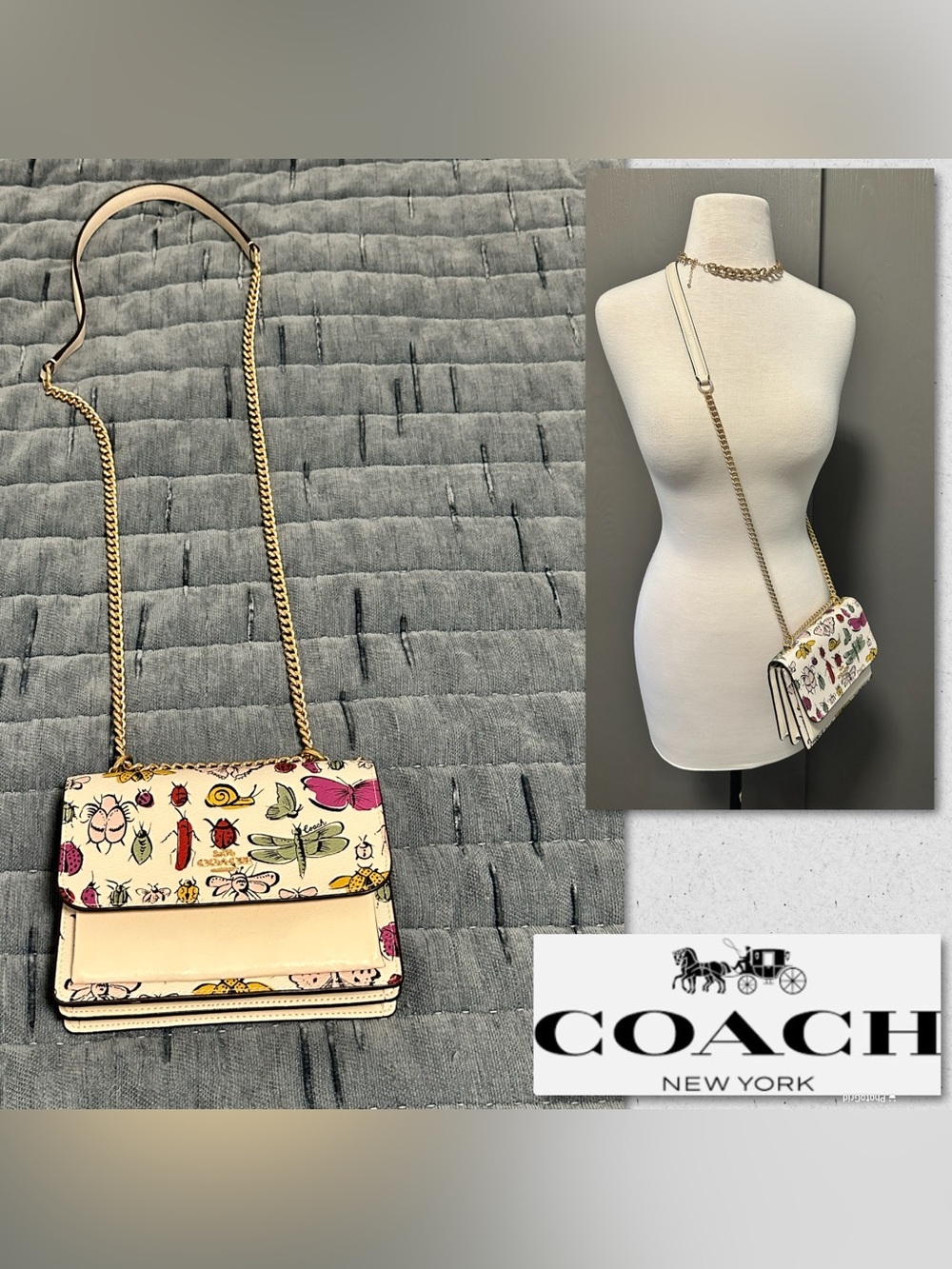 COACH Mini Klare Crossbody with Bugs & Butterflies